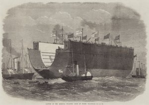 Lancering af Bermuda Floating Dock ved North Woolwich